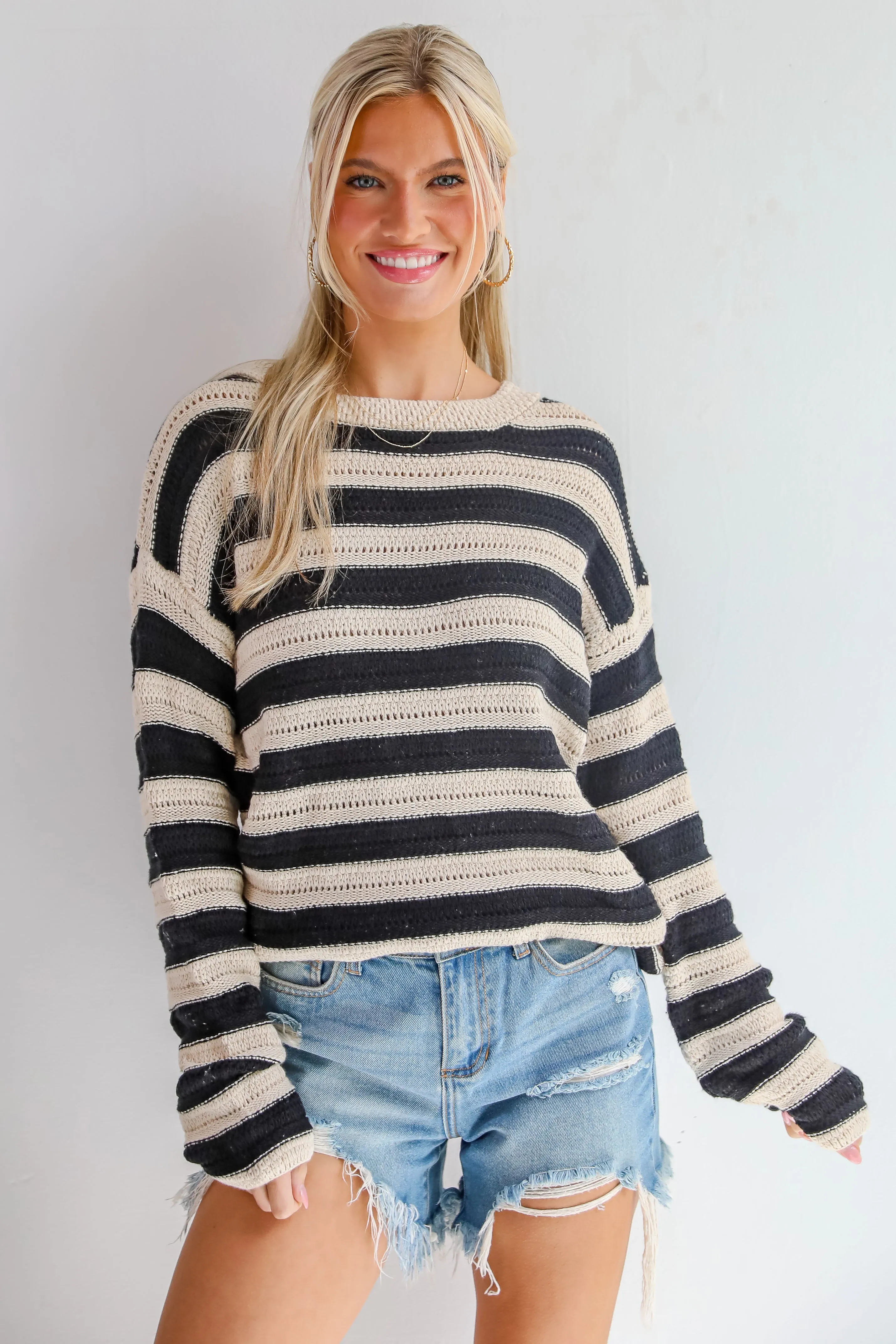 FINAL SALE - Ultimate Coziness Black Striped Sweater