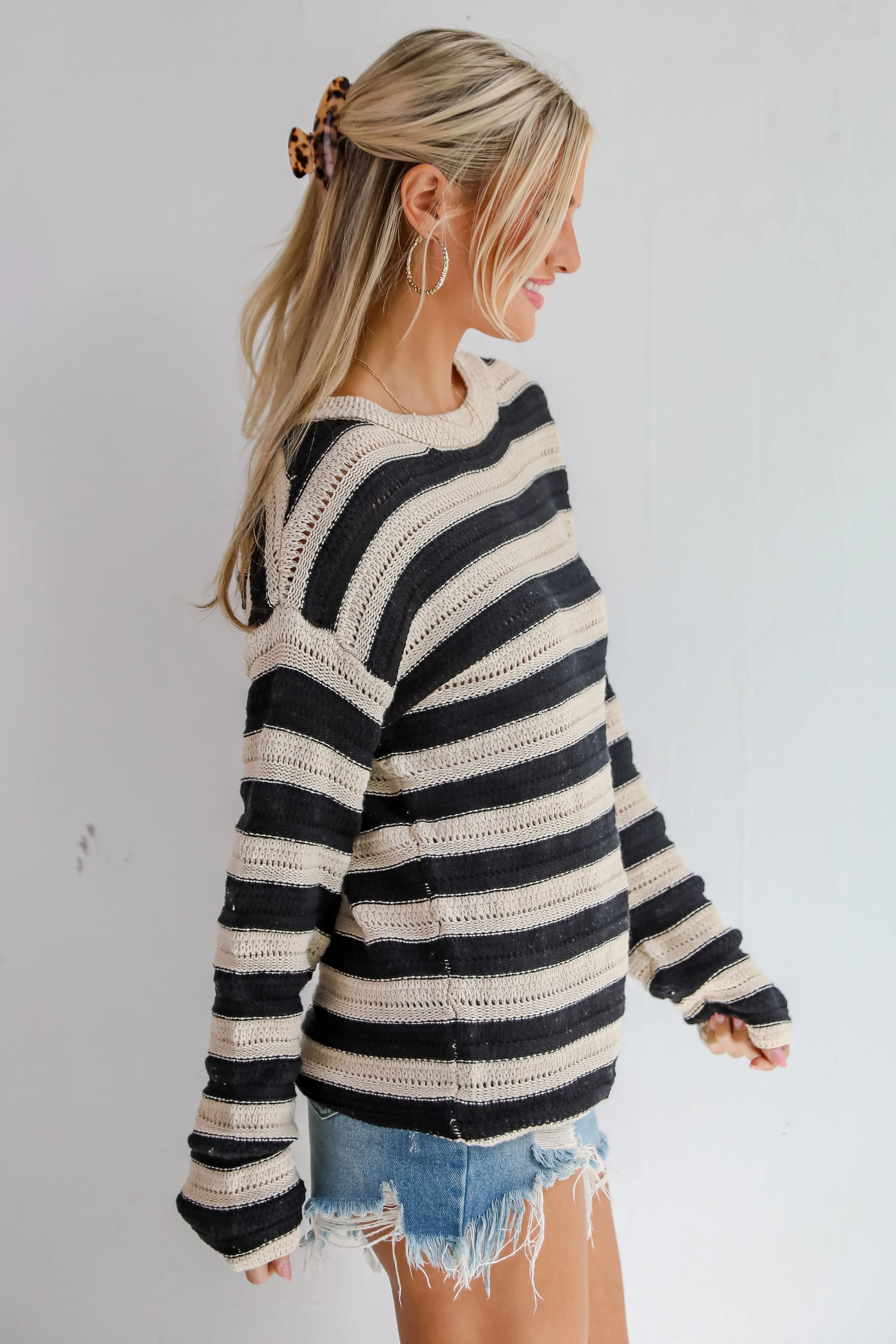 FINAL SALE - Ultimate Coziness Black Striped Sweater