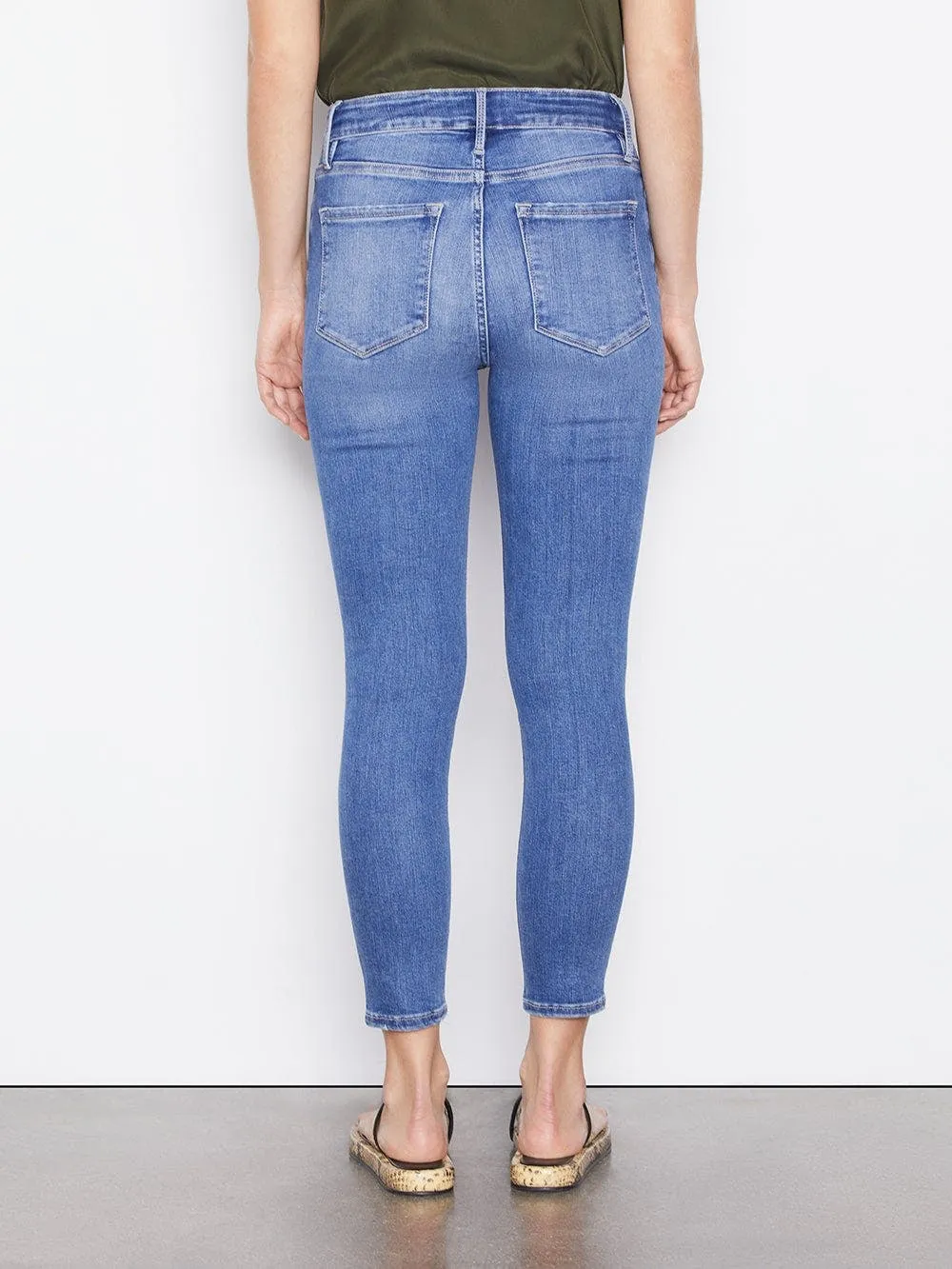 Frame - Le One Skinny Crop in Sapphire