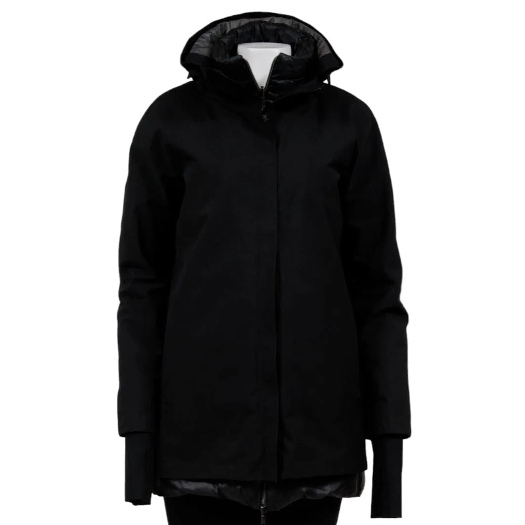 Goretex Hooded Down Coat US 8 IT 44 Black Down Lining Jaclet