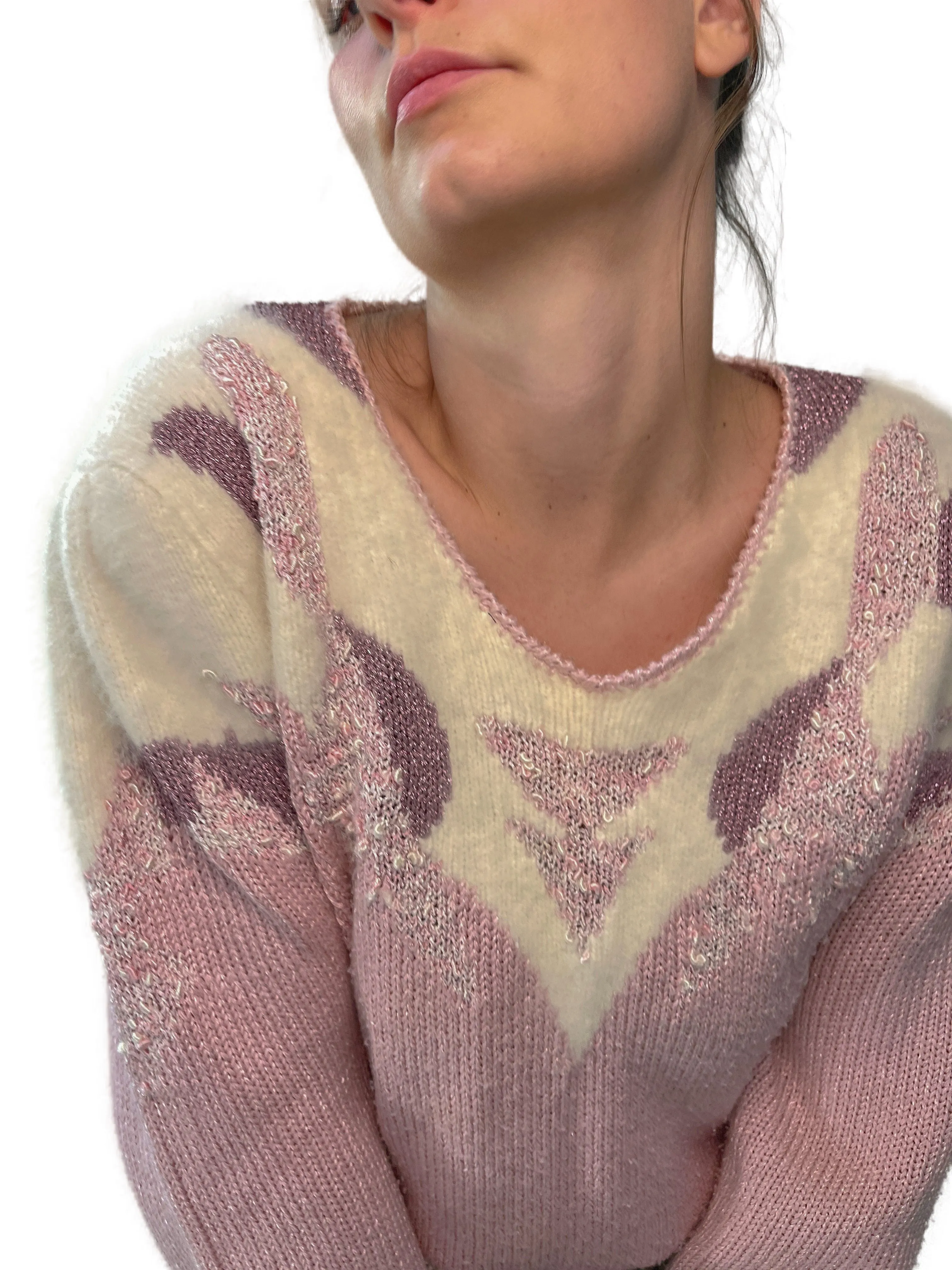 Handmade Angora Knit Sweater