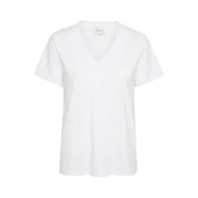 Hanne V-Neck Tee White