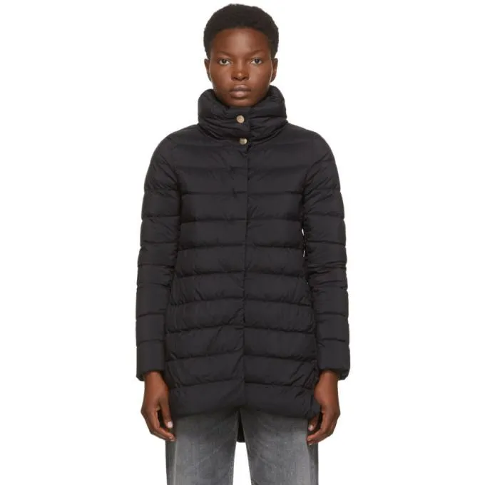 Herno Black Down Matte Amelia Coat
