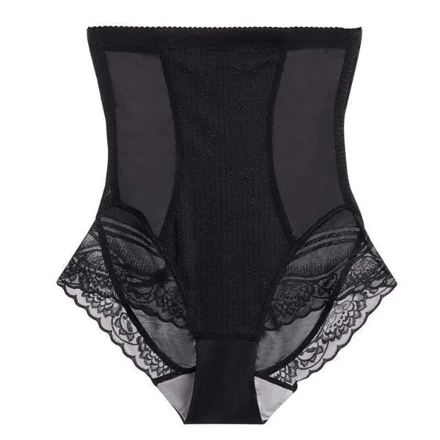 High-Waist Tummy Control Postpartum Lace Thigh Shaper Panty