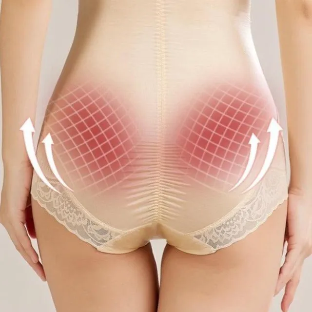 High-Waist Tummy Control Postpartum Lace Thigh Shaper Panty