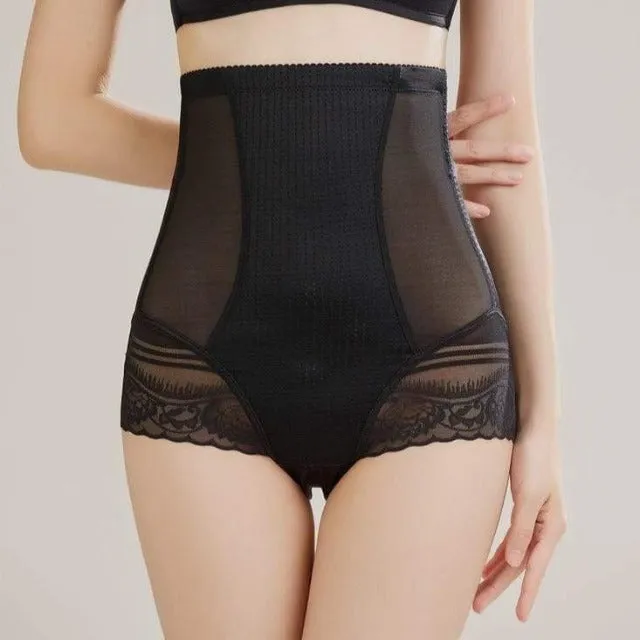 High-Waist Tummy Control Postpartum Lace Thigh Shaper Panty