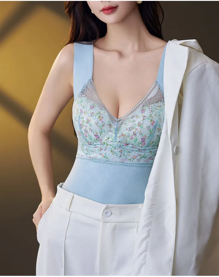 🔥HOT SALE🔥2-in-1 Built-in Bra Lace Thermal Underwear