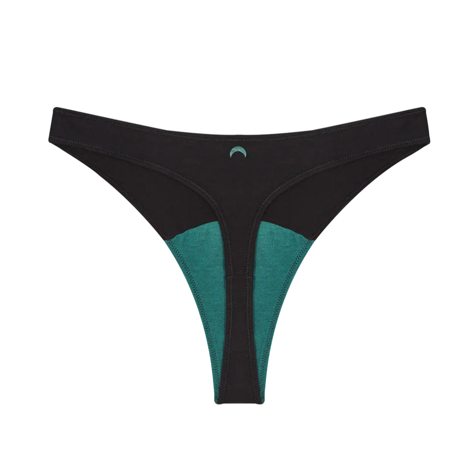 Huha // High Rise Thong Black