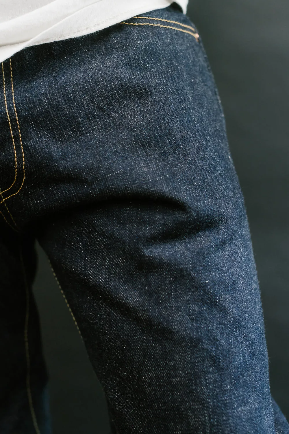 IH-634S-18 - 18oz Vintage Selvedge Denim Straight Cut Jeans - Indigo