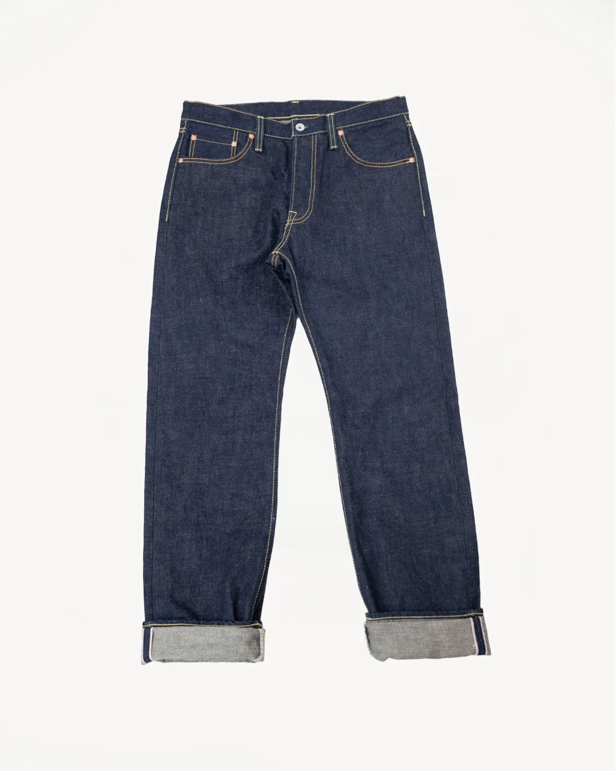 IH-634S-18 - 18oz Vintage Selvedge Denim Straight Cut Jeans - Indigo