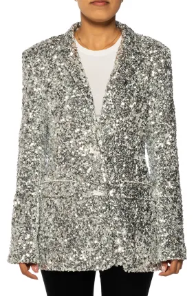 ISA-SEQUIN SILVER BLAZER