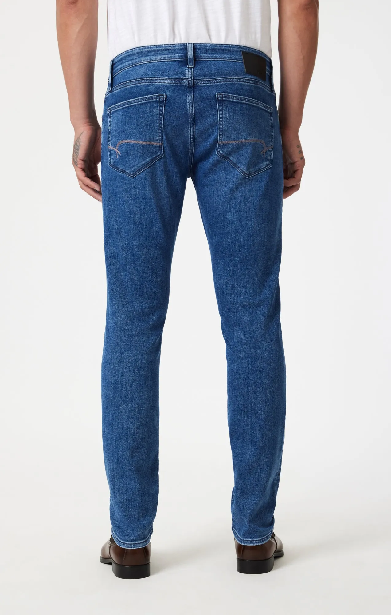 JAKE SLIM LEG IN DARK BRUSHED FEATHER BLUE