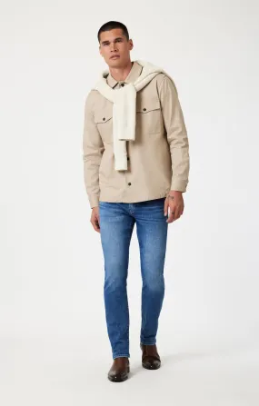 JAKE SLIM LEG IN DARK BRUSHED FEATHER BLUE