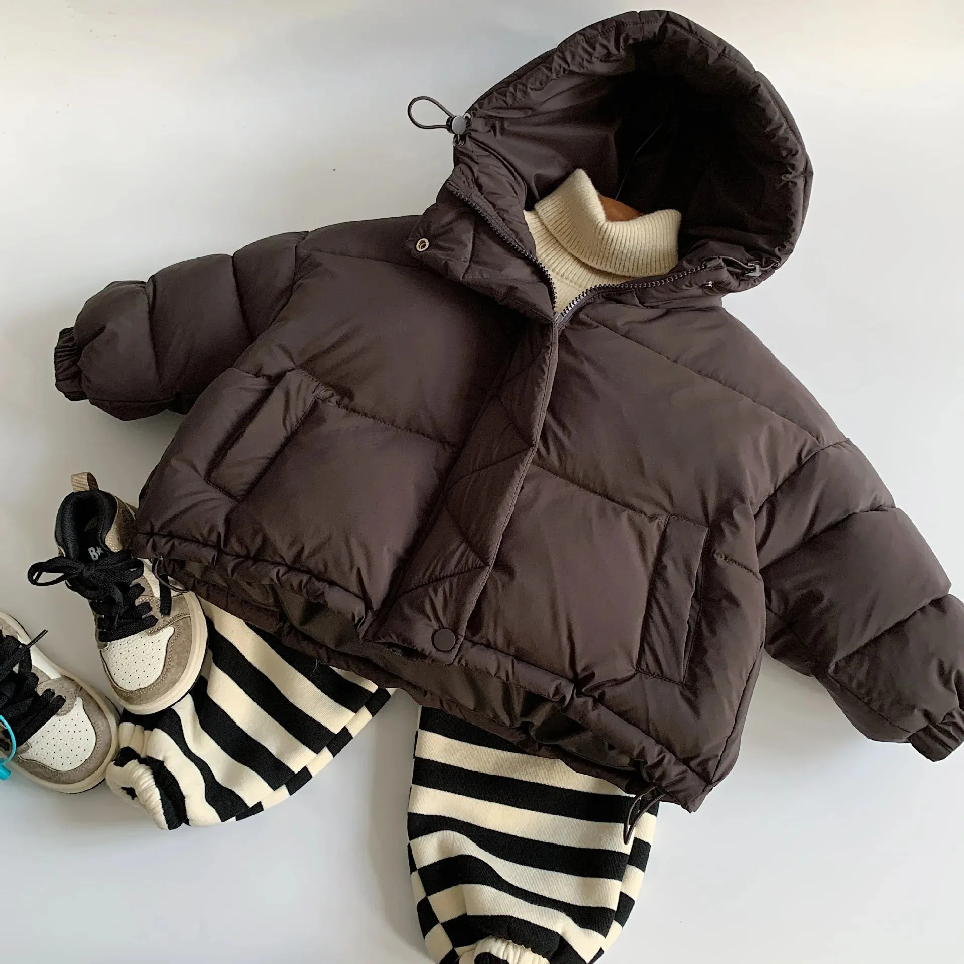 Kids Solid Puffer Jacket