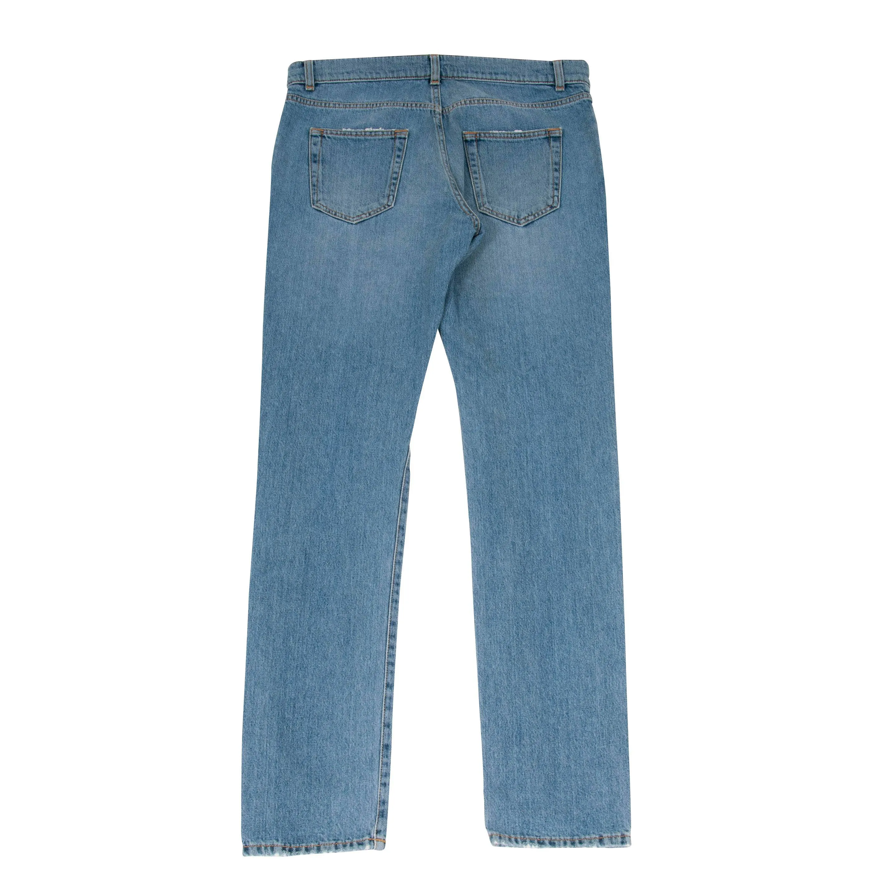 Knee Slashed Jeans (Light Wash Indigo)
