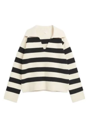 Knit Polo Striped Jumper