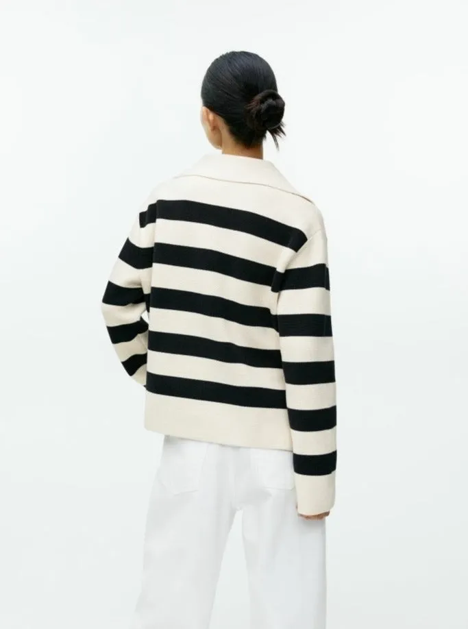 Knit Polo Striped Jumper