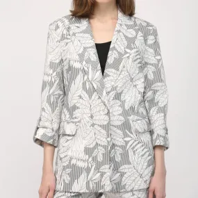 LEAF PRINTED CHIC BLAZER