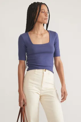 LEXI RIB SQUARE NECK TOP