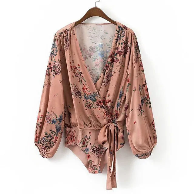 Long Sleeve Floral Bodysuit