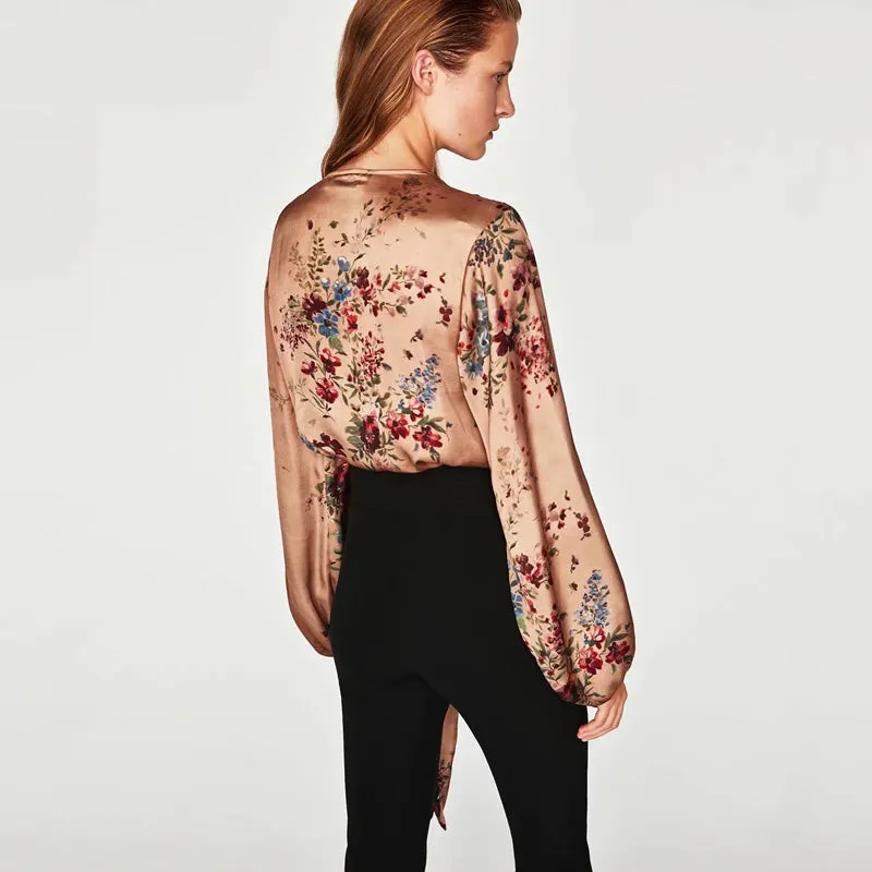 Long Sleeve Floral Bodysuit
