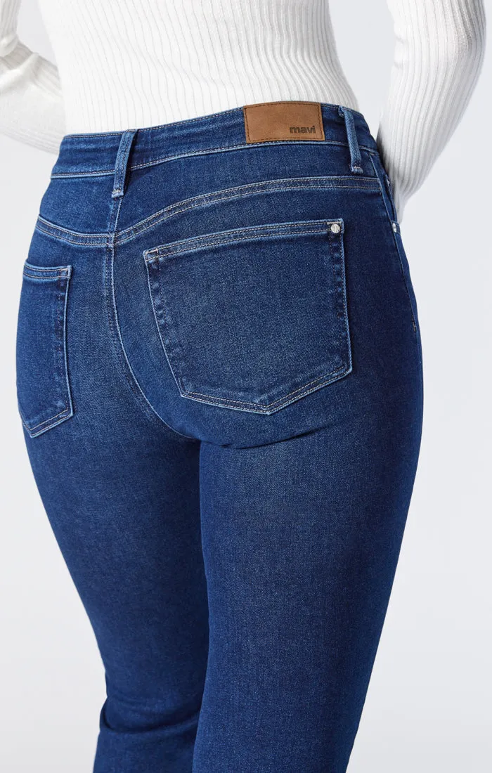 MARIA FLARE IN DARK BRUSHED FLEX BLUE