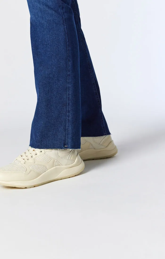 MARIA FLARE IN DARK BRUSHED FLEX BLUE