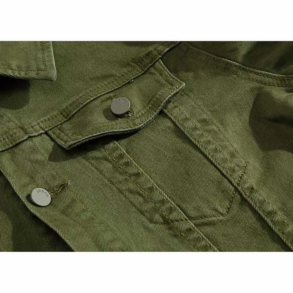Men Cowboy Casual Slim Fit Jeans Coat Cotton Jacket