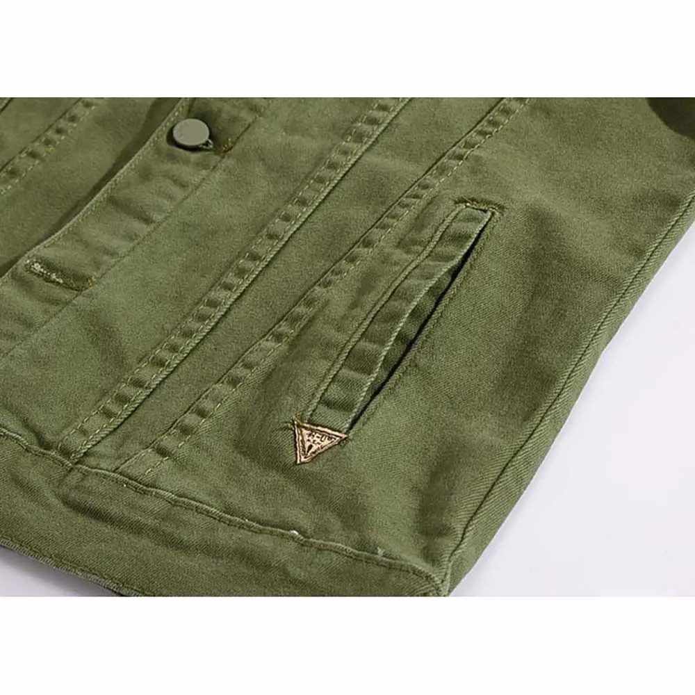 Men Cowboy Casual Slim Fit Jeans Coat Cotton Jacket