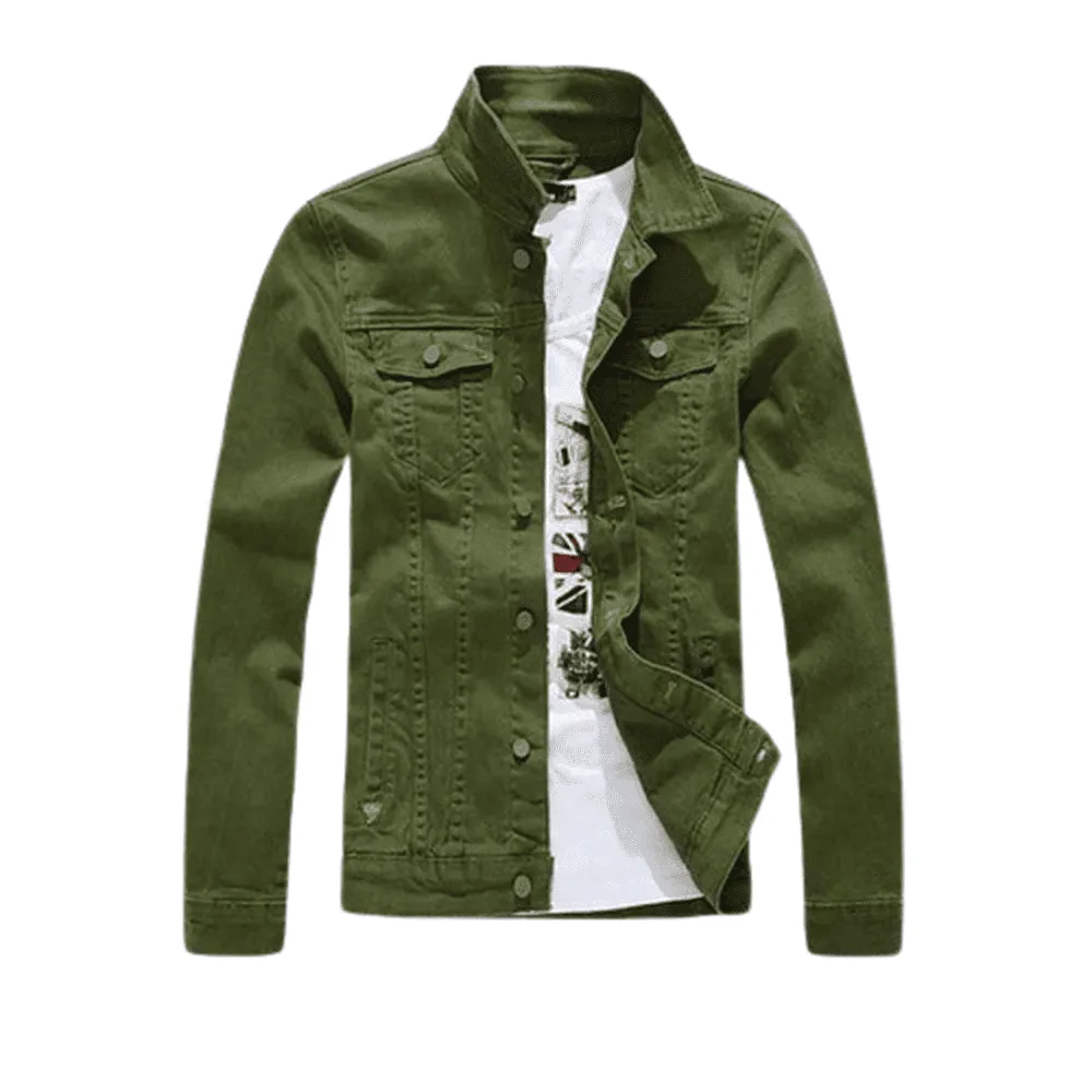 Men Cowboy Casual Slim Fit Jeans Coat Cotton Jacket