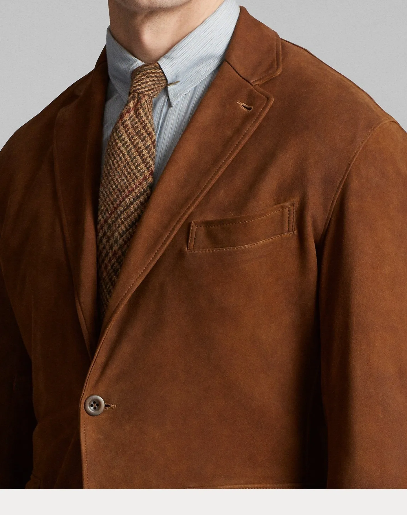 Men's Brown Suede Coat