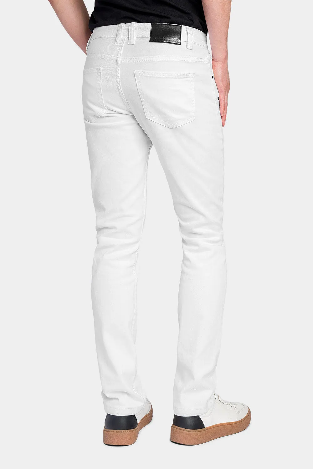 Men's Essential Skinny Fit Colored Jeans (White)