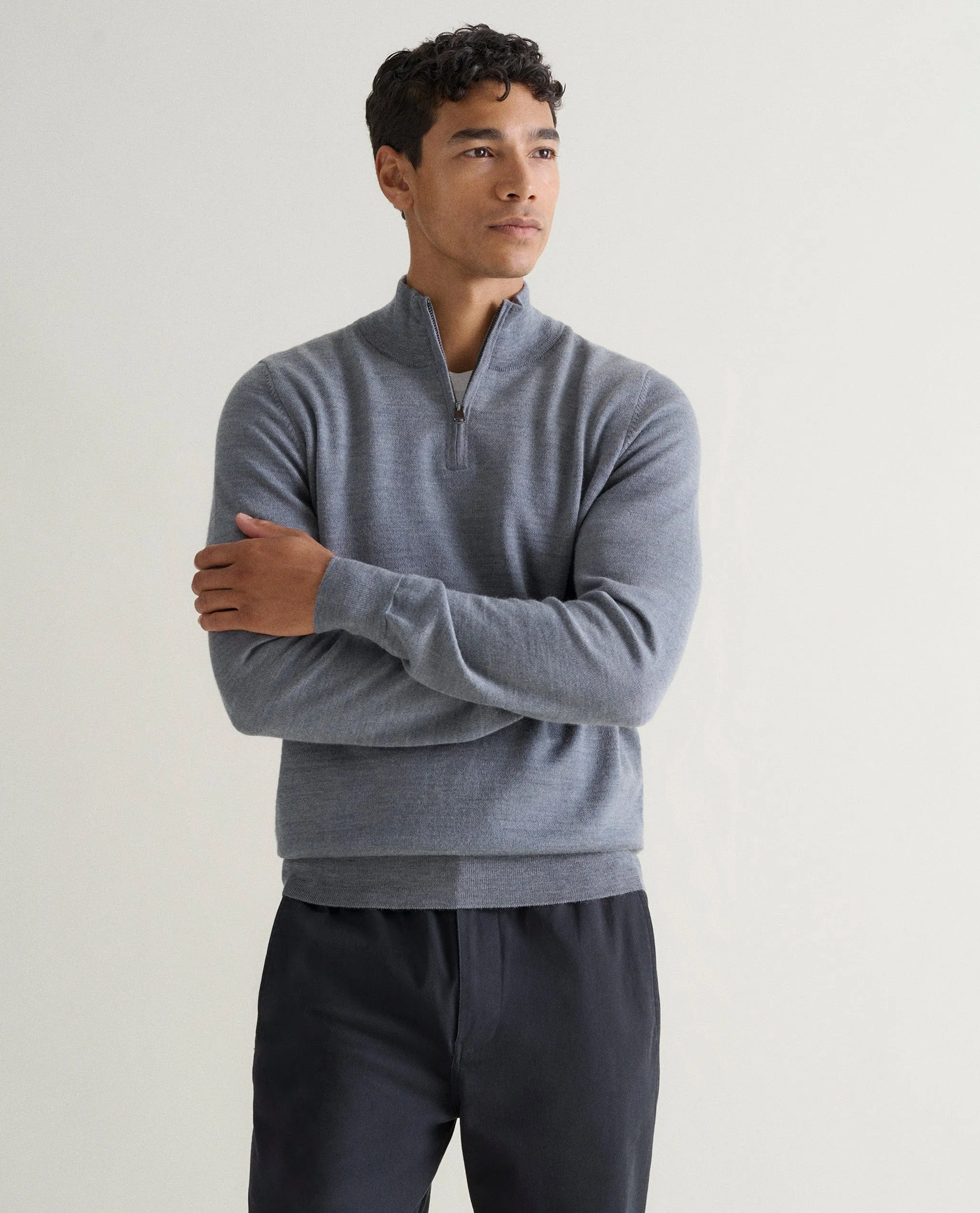 Men's Merino 1/4 Zip Jumper