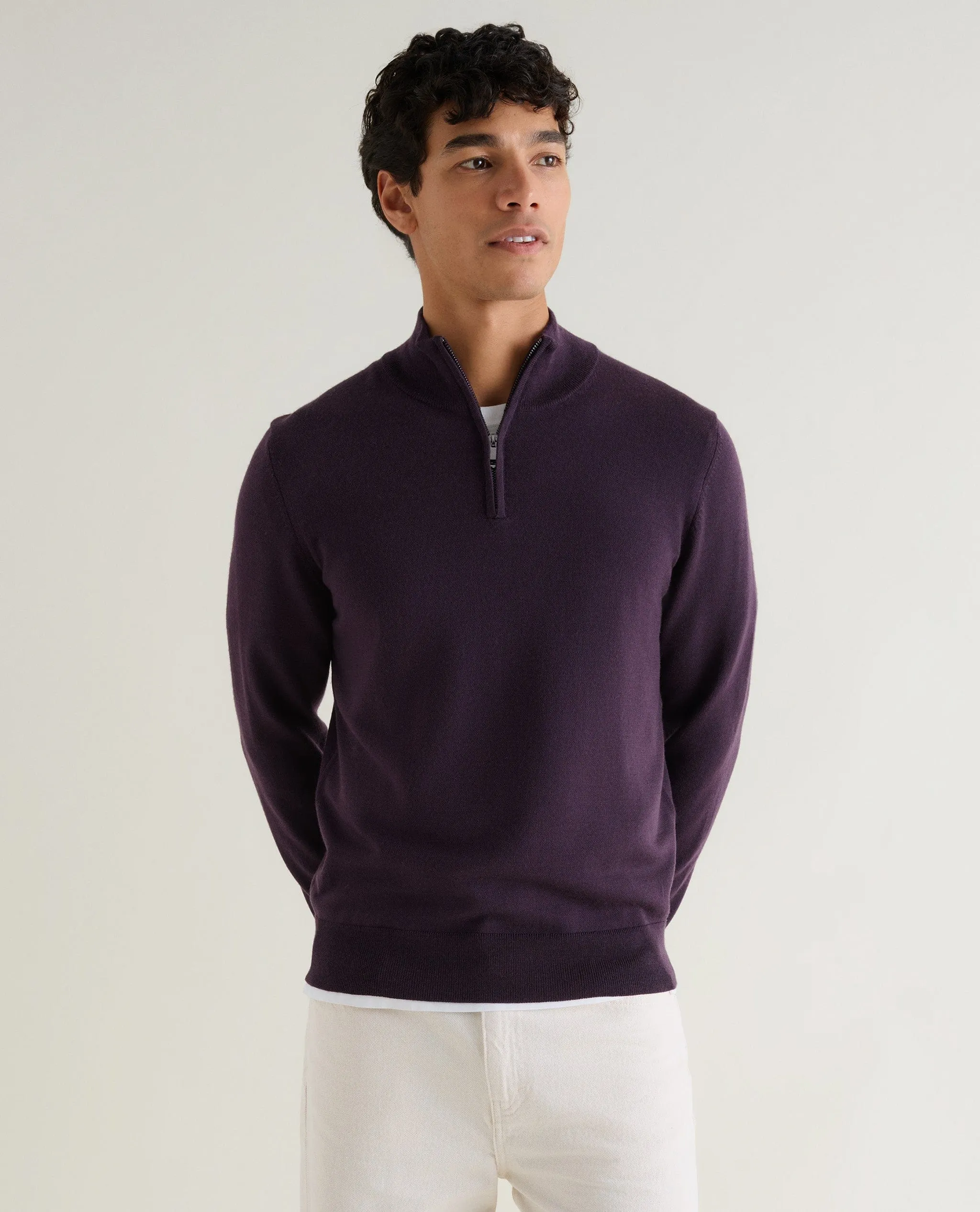 Men's Merino 1/4 Zip Jumper