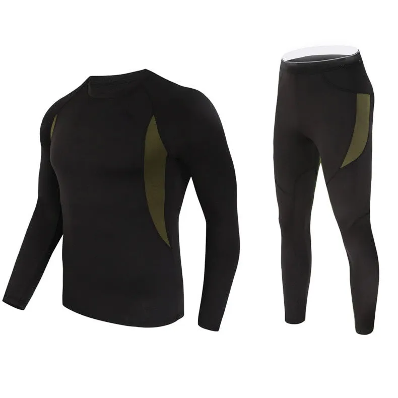Men's Tactical Outdoor Fleece Thermal Long Johns Set