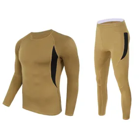 Men's Tactical Outdoor Fleece Thermal Long Johns Set