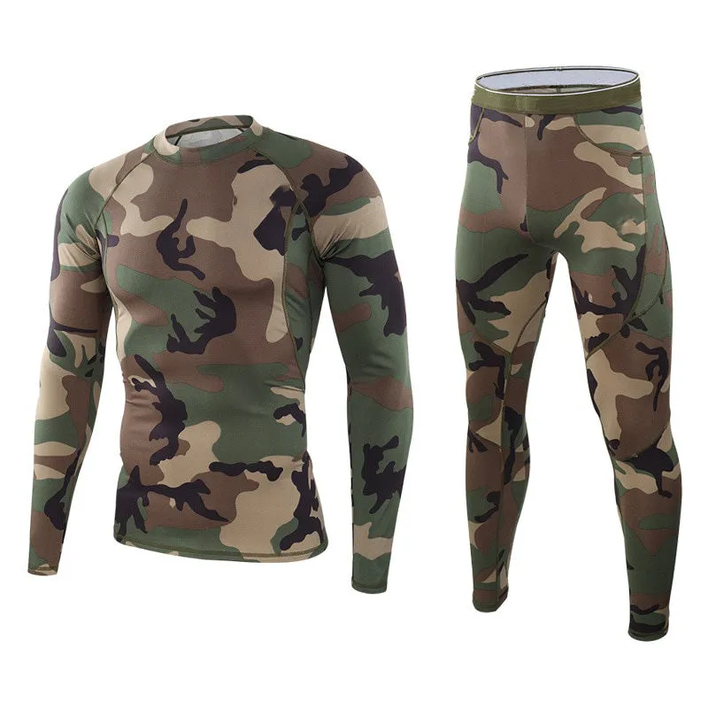 Men's Tactical Outdoor Fleece Thermal Long Johns Set
