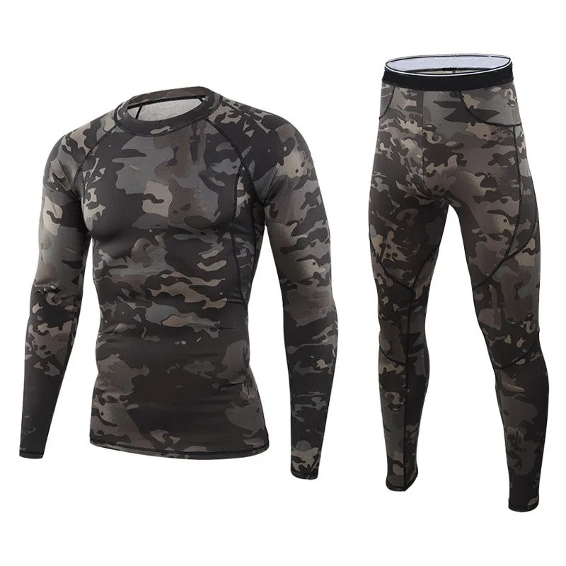 Men's Tactical Outdoor Fleece Thermal Long Johns Set