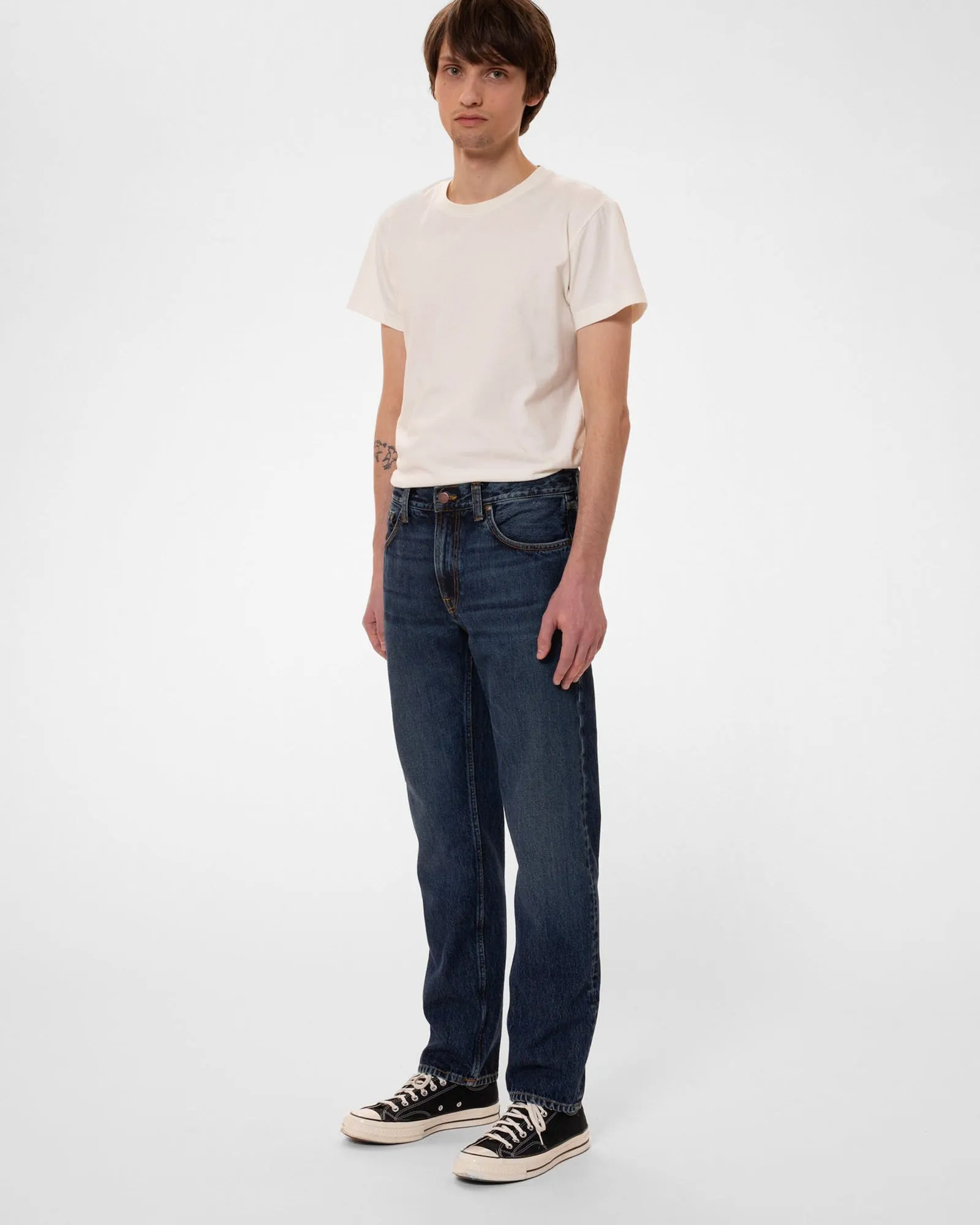 Nudie Gritty Jackson Regular Fit Mens Jeans - Blue Soil