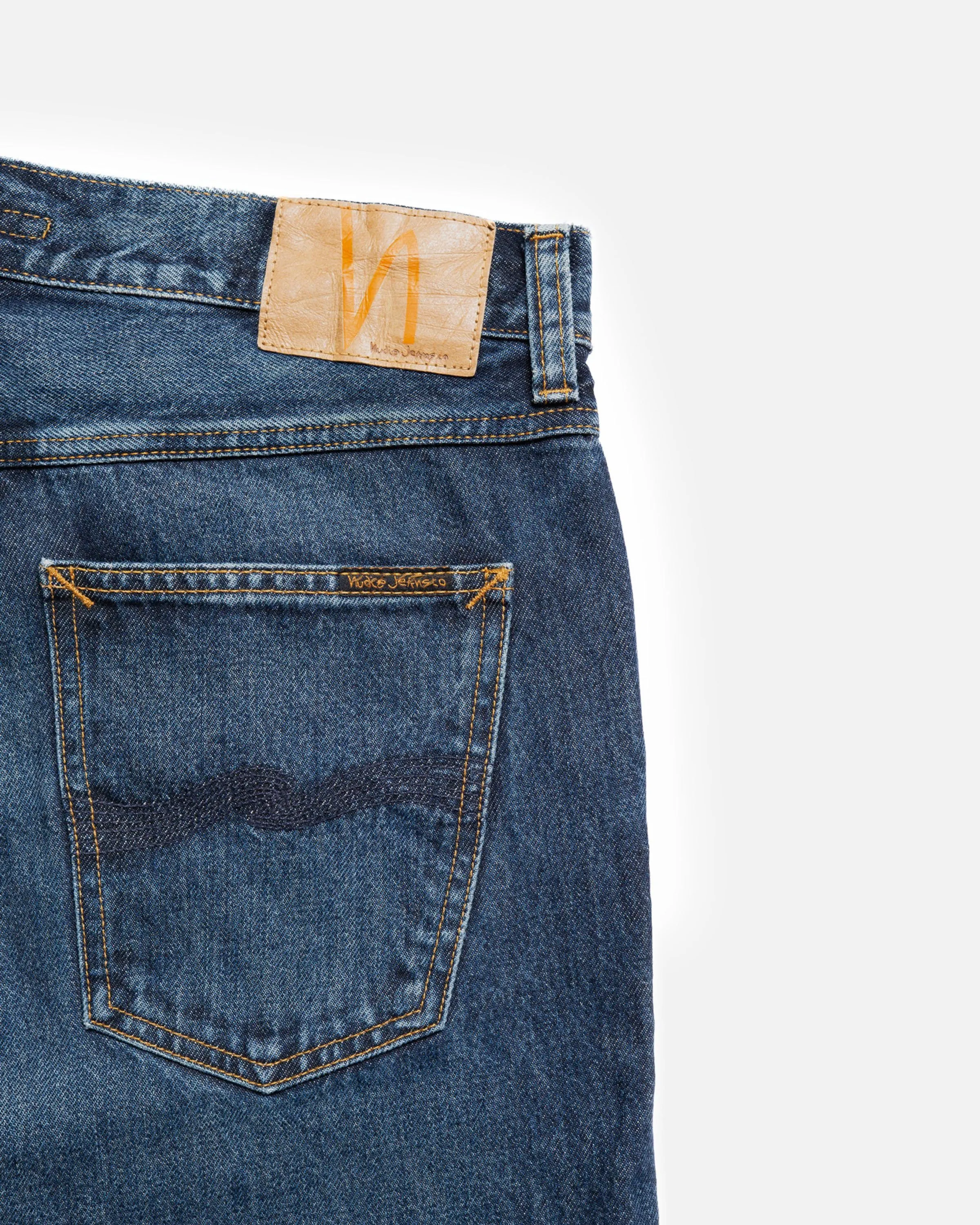 Nudie Gritty Jackson Regular Fit Mens Jeans - Blue Soil