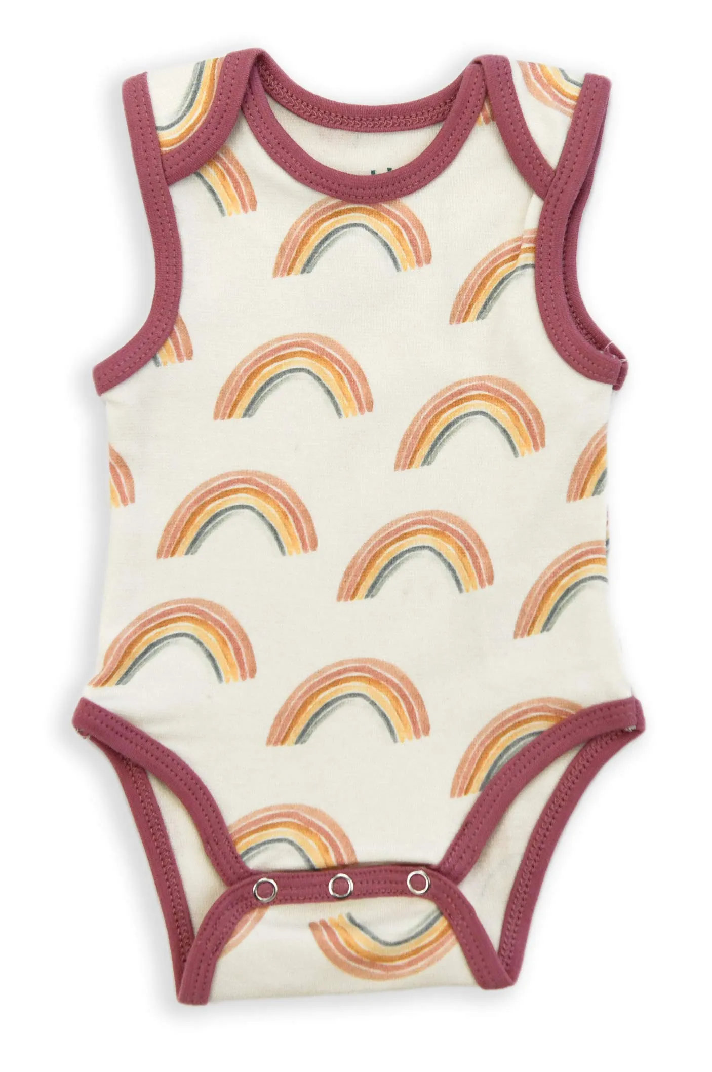 Organic Cotton Sleeveless Baby Bodysuit, Aurora