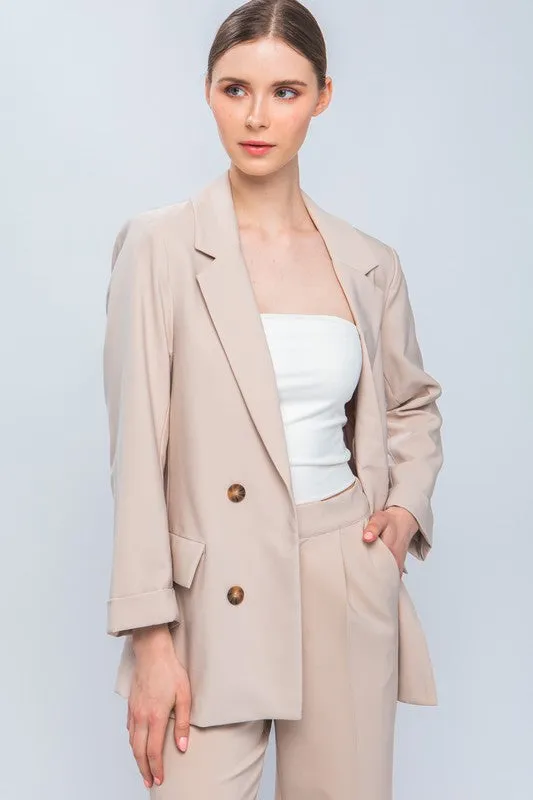 OversIzed Button Solid Vertigo Blazer