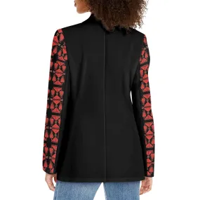 Palestinian Bayt Dajan Tatreez Print Modest Ladies Casual Blazer