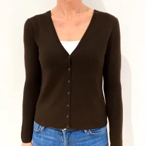 Peppercorn Brown Cashmere Cardigan Small