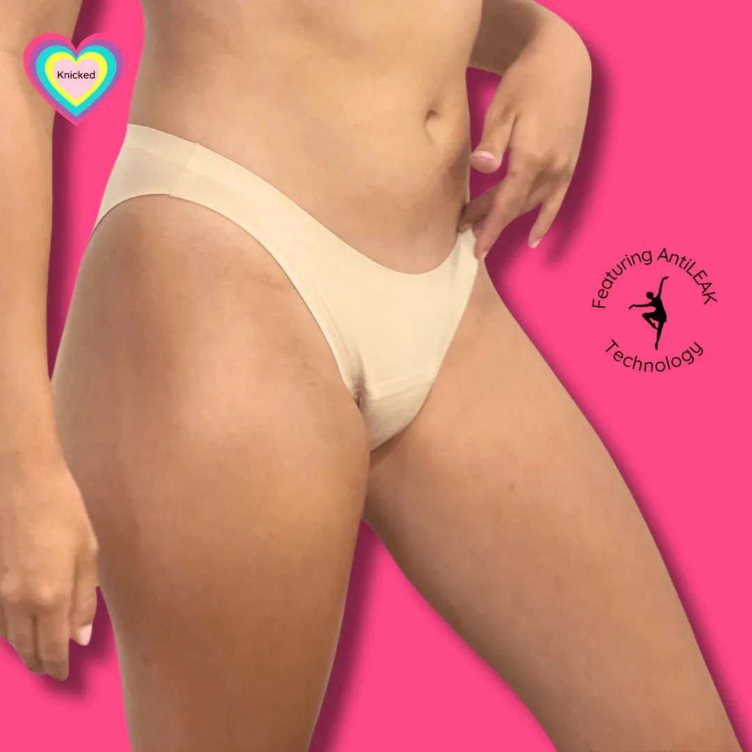 Period Dance Underwear ~ Dance Diva (Beige) ~ Seamless with Anti-leak Technology