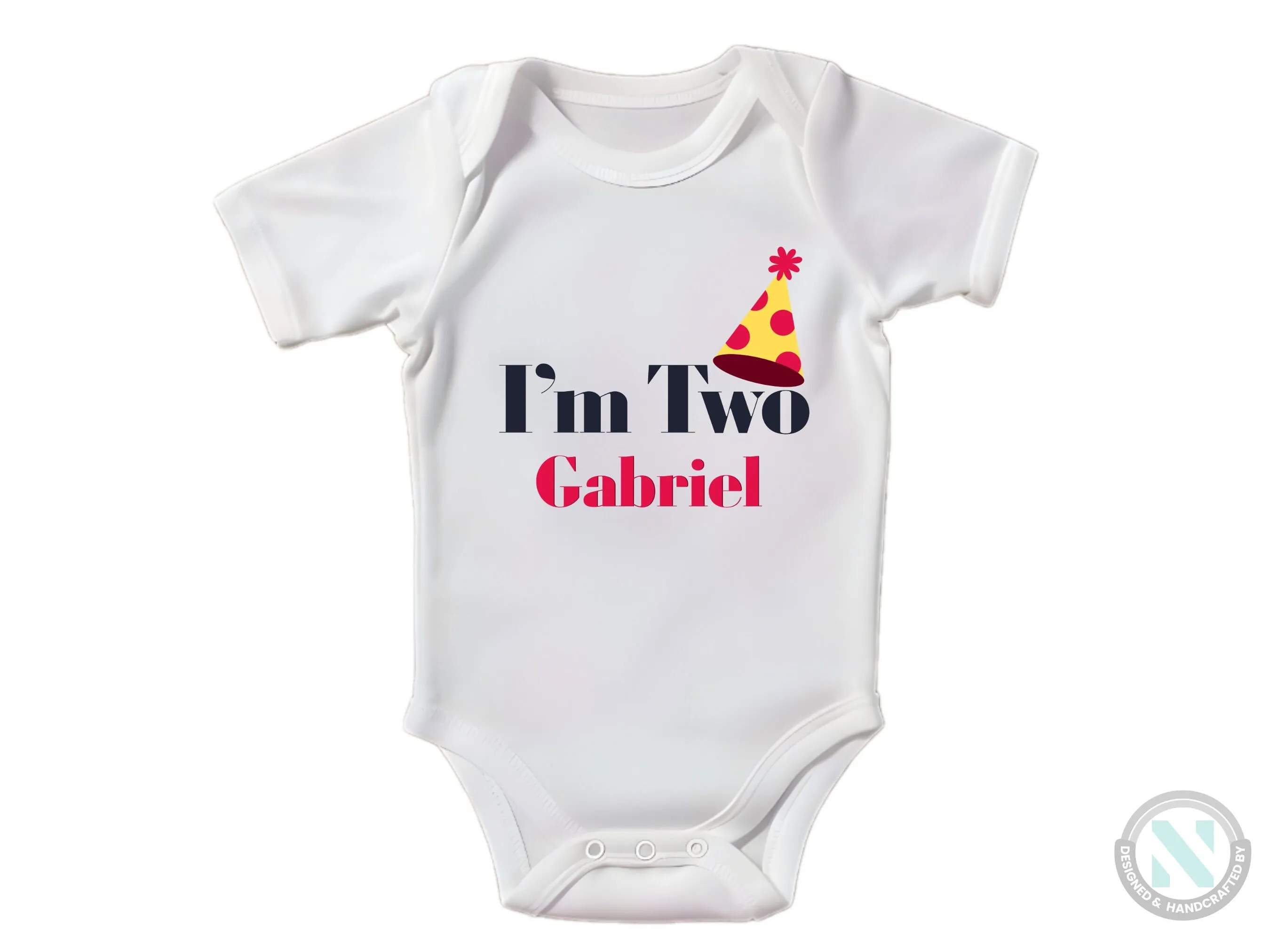 Personalized Baby Boy's Short Sleeve Bodysuit For Birthday Gift
