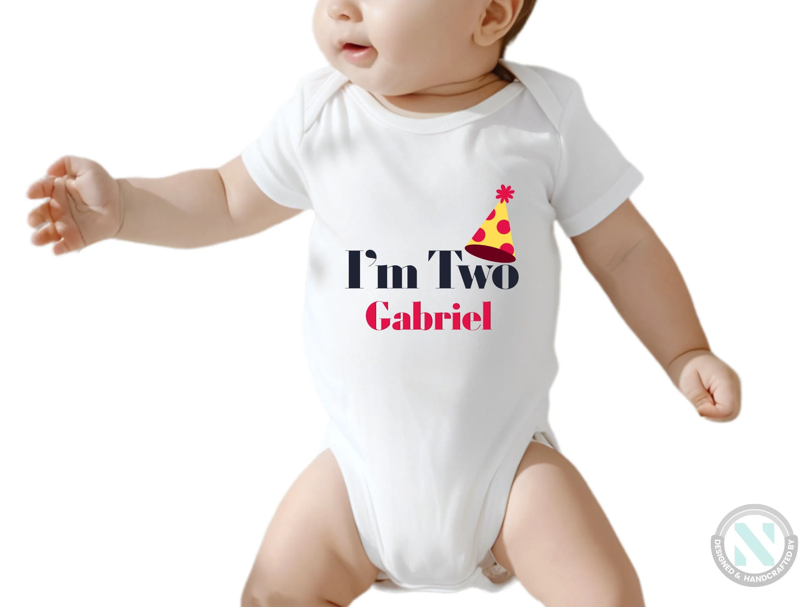 Personalized Baby Boy's Short Sleeve Bodysuit For Birthday Gift