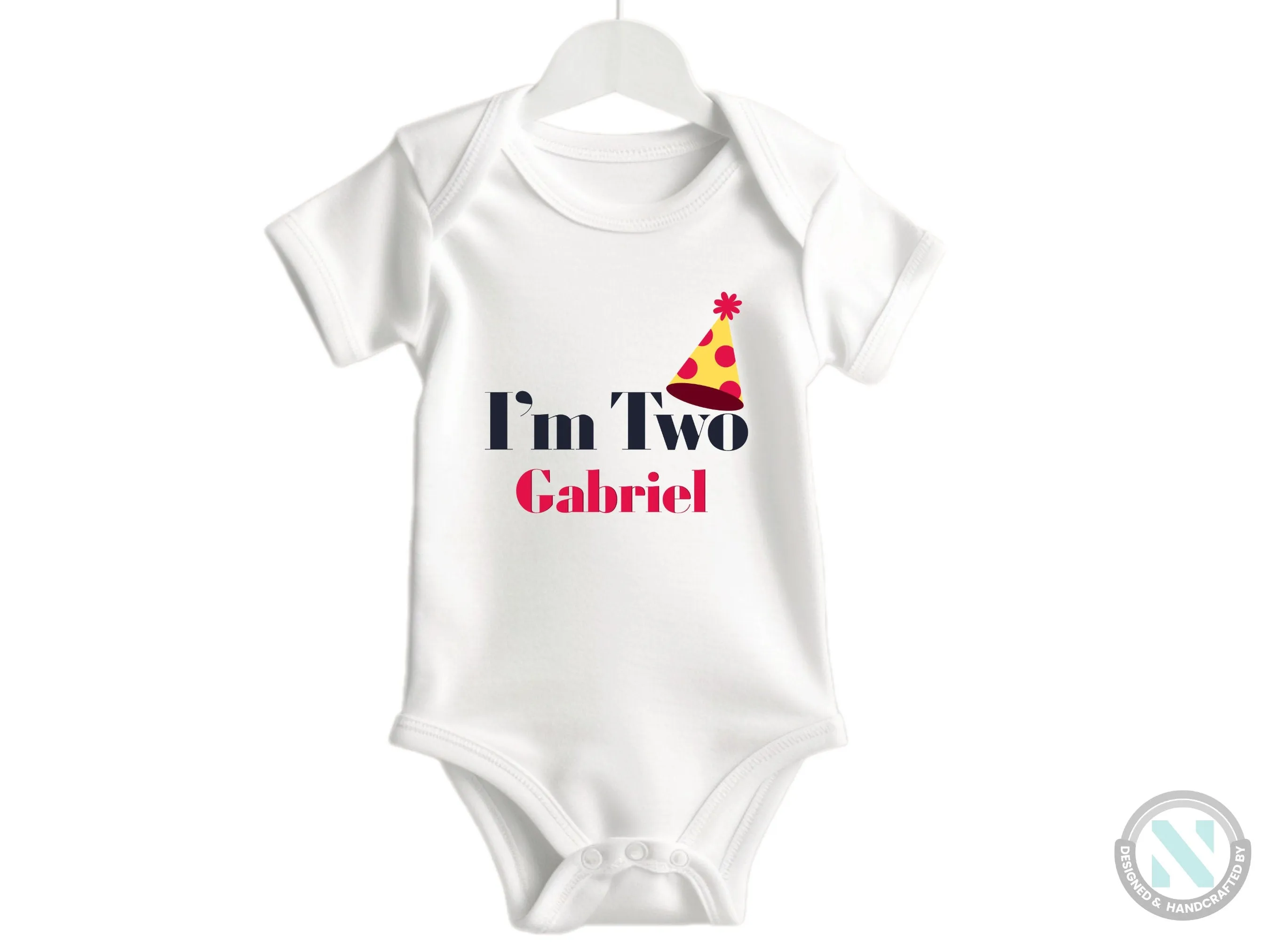 Personalized Baby Boy's Short Sleeve Bodysuit For Birthday Gift