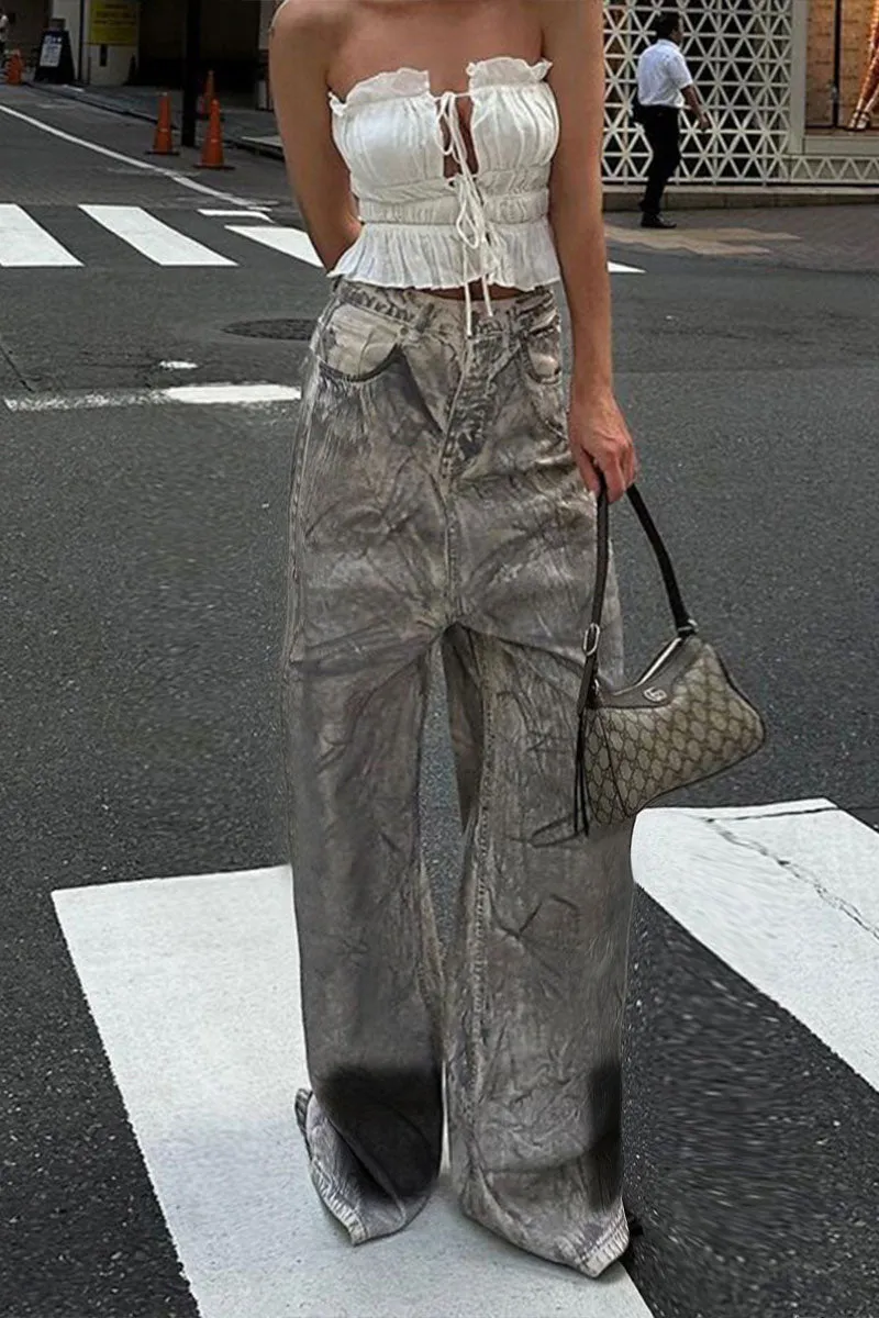 PF0285 Tie Dye Fashion Jeans