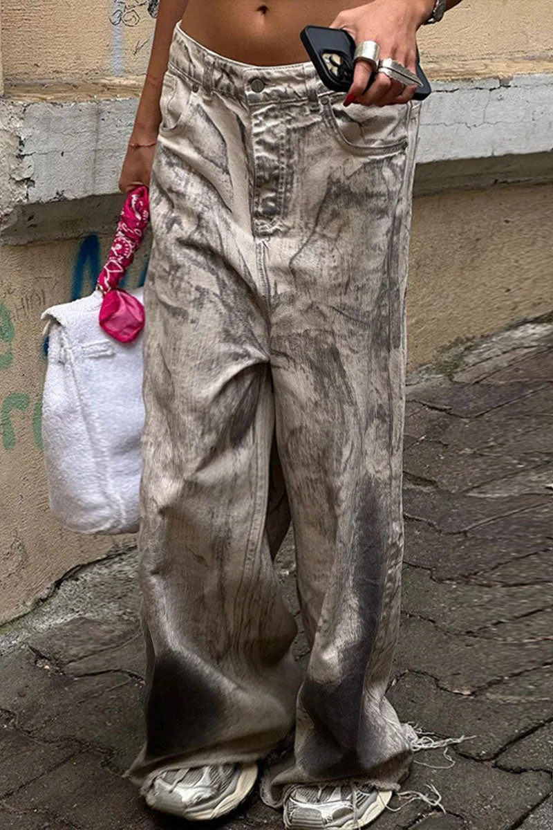 PF0285 Tie Dye Fashion Jeans